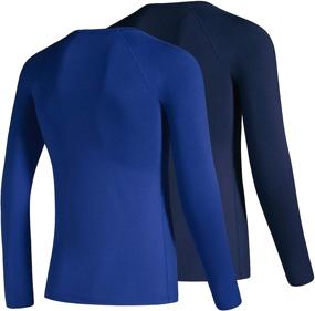 img 1 attached to 🧤 Ultimate Cold Weather Protection: Boys' Compression Shirt Youth Fleece Thermal Long Sleeve Undershirts