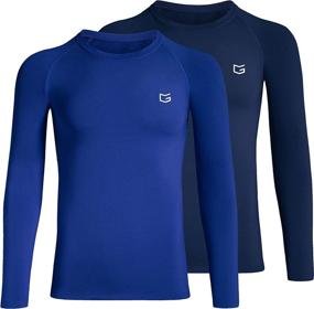 img 3 attached to 🧤 Ultimate Cold Weather Protection: Boys' Compression Shirt Youth Fleece Thermal Long Sleeve Undershirts