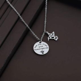 img 1 attached to 🕊️ ENSIANTH Hummingbirds Hummingbird Memorial Sympathy Girls' Jewelry: Beautiful Remembrance for Beloved Hummingbird Lovers