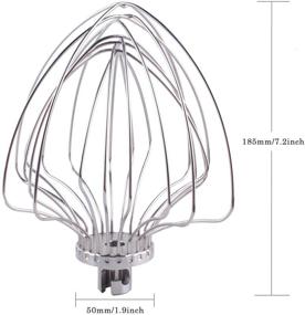 img 3 attached to Podoy KN211WW 11-Wire Whip Compatible with KP26M1X KP2671 KV25G – Fits 5 and 6 Quart Lift Stand Mixer