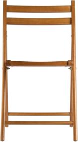 img 3 attached to 🪑 Winsome Robin 4-PC Folding Set Teak Chair: Stylish, Space-Saving Outdoor Furniture