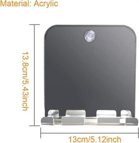 img 2 attached to 🪞 GEZICHTA Fogless Shower Mirror with Strong Suction - Shatterproof Design for Effortless Shaving
