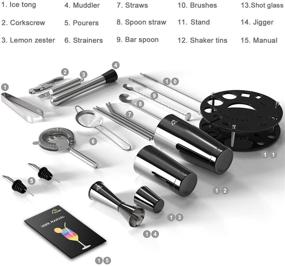 img 3 attached to VOIMO Stainless Accessories Traveling Barware Set