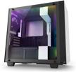 nzxt h400i - microatx pc gaming case - cam-powered smart device - tempered glass panel - water-cooling ready - white/black - 2018 version logo