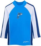 🌞 sunbusters boys' long sleeve rash guard 12 months - 12 years, upf 50+ sun protection logo