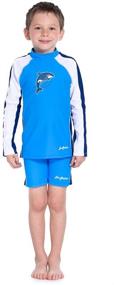 img 1 attached to 🌞 SunBusters Boys' Long Sleeve Rash Guard 12 months - 12 years, UPF 50+ Sun Protection