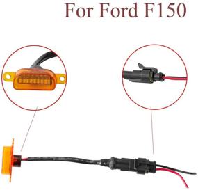 img 2 attached to BASIKER Решетка для переднего бампера, совместимая с 2004-2019 Ford F150 F-150 F250 F350 2015 2016 2017 Raptor, белые огни, желтые линзы, 3 упаковки