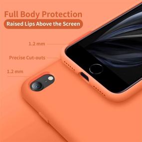 img 2 attached to 📱 Cordking iPhone SE 2020 Case, iPhone 7 8 Case, Slim Shockproof Silicone Phone Case with Soft Microfiber Lining, 4.7 inch, Kumquat - Enhanced SEO