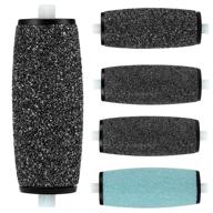 🦶 enhanced 5-pack refill rollers for amope pedi electronic perfect foot file remover - coarse, including 2 extra, 2 regular, and 1 soft coarse logo