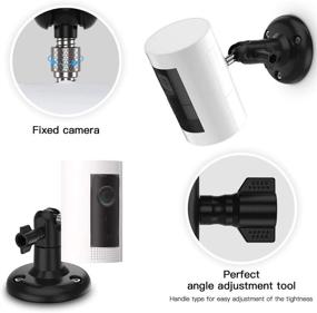 img 2 attached to 🔧 Enhanced Stability and Flexibility: 360 Degree Adjustable Mount for Stick Up Cam/Indoor Cam/Battery Cam - TIUIHU Outdoor Ceiling Bracket Mounting Kit (2-Pack, Black)