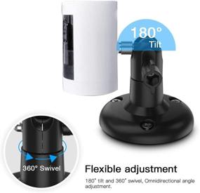 img 1 attached to 🔧 Enhanced Stability and Flexibility: 360 Degree Adjustable Mount for Stick Up Cam/Indoor Cam/Battery Cam - TIUIHU Outdoor Ceiling Bracket Mounting Kit (2-Pack, Black)