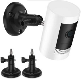 img 4 attached to 🔧 Enhanced Stability and Flexibility: 360 Degree Adjustable Mount for Stick Up Cam/Indoor Cam/Battery Cam - TIUIHU Outdoor Ceiling Bracket Mounting Kit (2-Pack, Black)