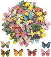 pengxiaomei colours butterfly buttons decorative logo