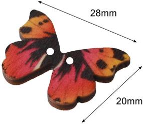 img 1 attached to Pengxiaomei Colours Butterfly Buttons Decorative