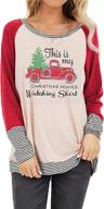 🎄 fashgl christmas movies sweatshirt: funny tree truck graphic pullover for women logo