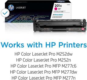 img 3 attached to 🖨️ HP 201X CF403X High Yield Magenta Toner Cartridge for Color LaserJet Pro M252dw, M277 Series