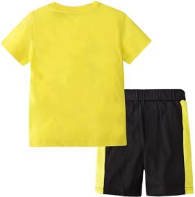 img 3 attached to 🩳 BIBNice Toddler Boy Clothes Summer Cotton Outfits Shirt & Short Sets 2-7T