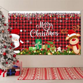img 3 attached to Christmas Background Decoration Photography Black Red