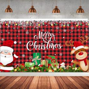 img 4 attached to Christmas Background Decoration Photography Black Red