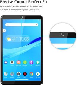 img 3 attached to 📱 (Pack of 2) Orzero Tempered Glass Screen Protector for Lenovo Tab M8 (8 inch), 9H HD Hardness (Lifetime Replacement)