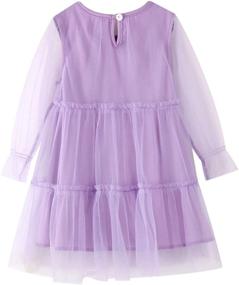 img 3 attached to 👗 Trendy Toddler Girls' Cotton Long Sleeve Casual Fall Dresses 2-7T with BIBNice Touch