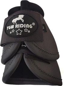 img 1 attached to TGW RIDING 2520D Horse Bell Boots: Ultimate Protection and Stability for Horses - Pair