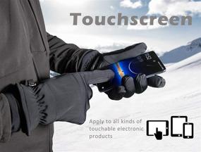 img 2 attached to 🧤 Ultimate Water and Windproof Insulated Touchscreen Gloves for Men