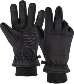 img 4 attached to 🧤 Ultimate Water and Windproof Insulated Touchscreen Gloves for Men