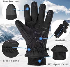 img 3 attached to 🧤 Ultimate Water and Windproof Insulated Touchscreen Gloves for Men