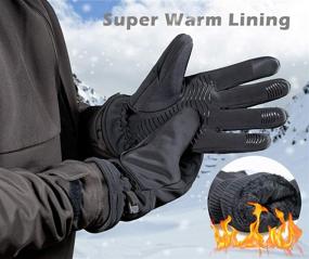 img 1 attached to 🧤 Ultimate Water and Windproof Insulated Touchscreen Gloves for Men