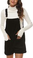 👗 hooever women's corduroy overall bib dress - cute pinafore suspender dress skirt jumper logo