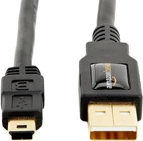 img 3 attached to 🔌 6фт Amazon Basics USB 2.0 кабель - A-Male к Mini-B шнур - Черный (1.8м) - 1 штука