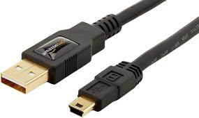 img 4 attached to 🔌 6фт Amazon Basics USB 2.0 кабель - A-Male к Mini-B шнур - Черный (1.8м) - 1 штука
