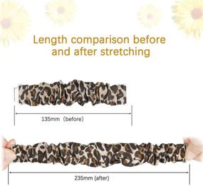 img 3 attached to 🐆 Blueshaw Elastic Watch Band for Garmin Vivoactive 4S - Cute Fabric Scrunchie Replacement Straps for Garmin Vivoactive 4S 40mm Smartwatch/Vivomove 3s (Leopard Print)