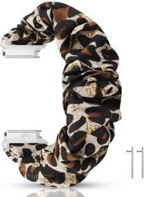 img 2 attached to 🐆 Blueshaw Elastic Watch Band for Garmin Vivoactive 4S - Cute Fabric Scrunchie Replacement Straps for Garmin Vivoactive 4S 40mm Smartwatch/Vivomove 3s (Leopard Print)