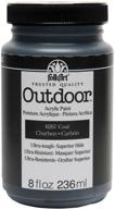 🎨 folkart outdoor paint in coal - assorted colors, 8 oz logo