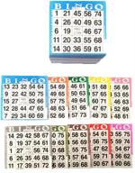 bingo paper game cards - 1 card - 10 sheets - bundle of 100 books (10 sheets each) логотип