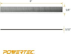 img 2 attached to 🔍 SEO Optimized: POWERTEC 6" HSS Jointer Knives Replacement for Delta 37-658 37-190 37-195 37-205 37-220 37-275X, JET 708457K JJ-6CS - Set of 3