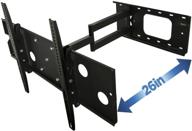 📺 mount-it! full motion tv mount: articulating lcd/led wall bracket (32-60") – vesa 750x450, 175 lb capacity, black logo