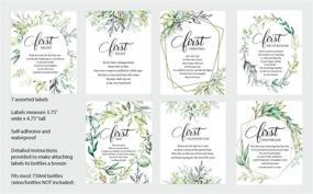 img 2 attached to 🍾 Seven Gorgeous Greenery Wedding Milestone Wine Bottle Labels