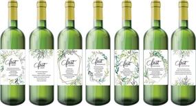 img 3 attached to 🍾 Seven Gorgeous Greenery Wedding Milestone Wine Bottle Labels