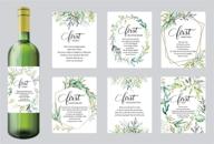 🍾 seven gorgeous greenery wedding milestone wine bottle labels логотип