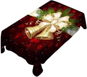 img 2 attached to 🎄 Christmas Tablecloth Chair Covers: Festive Decorations for Added Holiday Charm