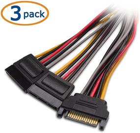 img 3 attached to Кабель со сплиттером питания SATA 15 Pin Cable Matters 3-шт. - Длина 8 дюймов