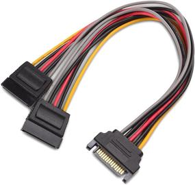 img 2 attached to Кабель со сплиттером питания SATA 15 Pin Cable Matters 3-шт. - Длина 8 дюймов