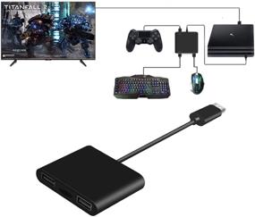 img 4 attached to Enhance Gaming Experience with PS4 🎮 Keyboard and Mouse Adapter Converter for Pro/Slim/PS3/Xbox/Switch