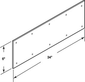 img 1 attached to 🚪 Усиленная оптимизация поисковой системы: Продукты Prime-Line J4702 1/32 дюйма x 34 дюйма x 6 дюймов, дверная панель из анодированного алюминия со шлифованным отделением