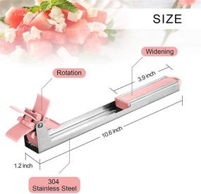 img 2 attached to 🍉 Revolutionizing Melon Cutting with Jumiland Stainless Steel Windmill Watermelon Slicer (Pink)