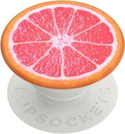 🍊 подставка для телефона с рукояткой и стендом popsockets popgrip со съемной верхней частью в виде грейпфрута логотип