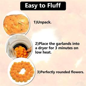 img 1 attached to 🌼 5 Packs Indian Diwali Marigold Garland: 4.7ft Long Artificial Orange Flower Garlands for Wedding, Christmas & Mantle Decoration - Faux Wedding Garland